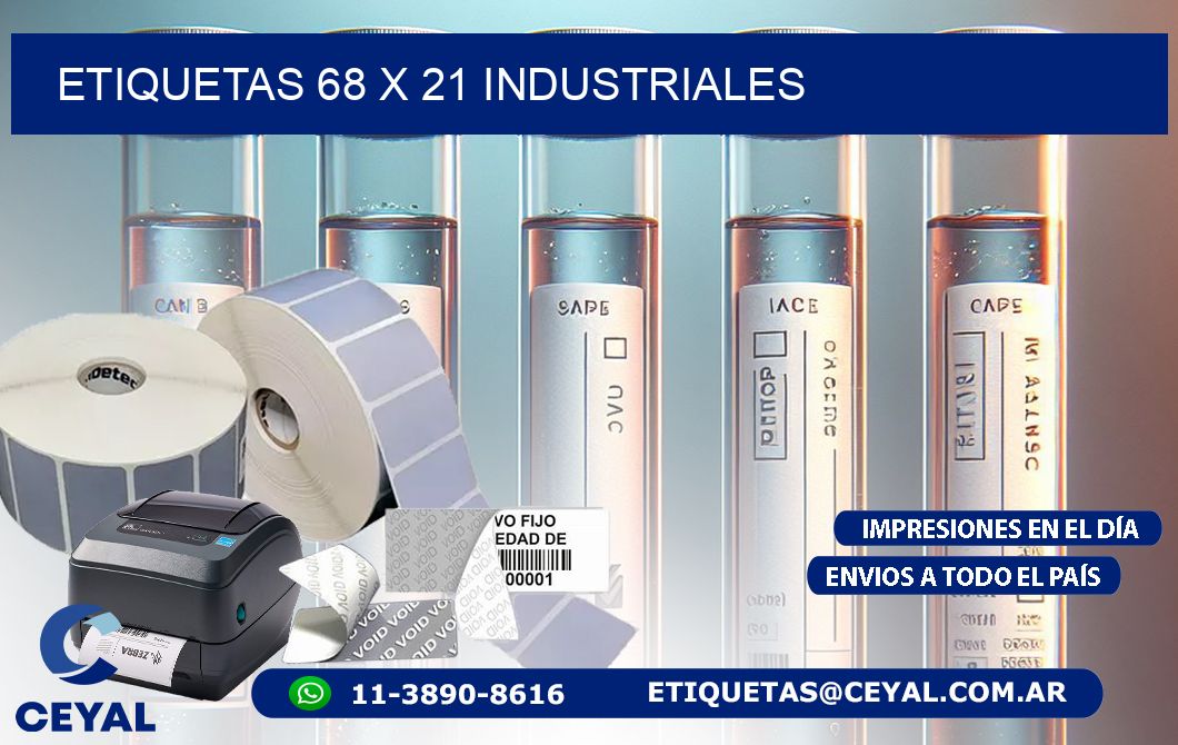 ETIQUETAS 68 x 21 INDUSTRIALES