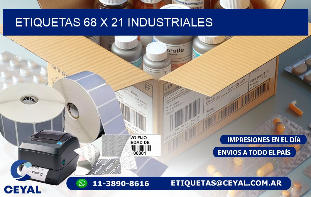 ETIQUETAS 68 x 21 INDUSTRIALES