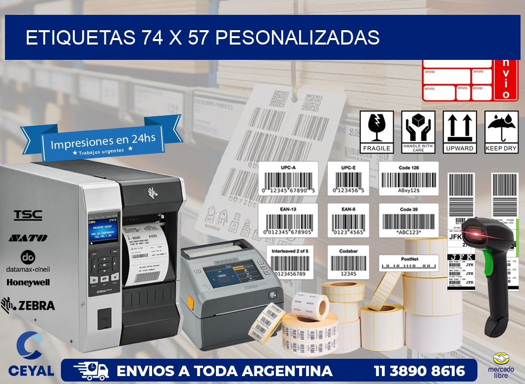 ETIQUETAS 74 x 57 PESONALIZADAS