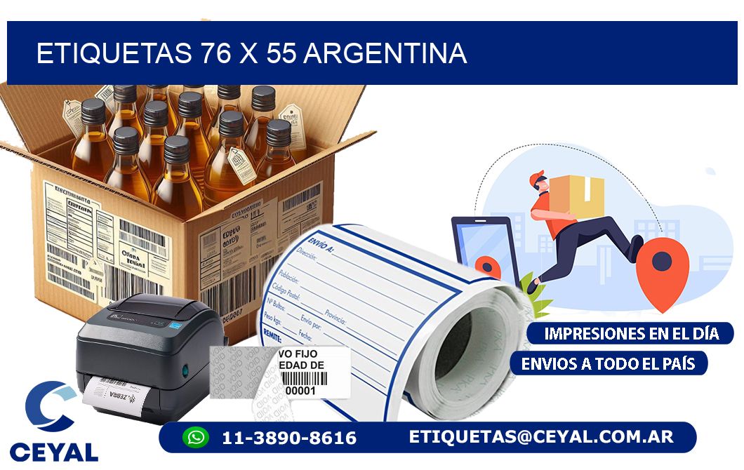 ETIQUETAS 76 x 55 ARGENTINA