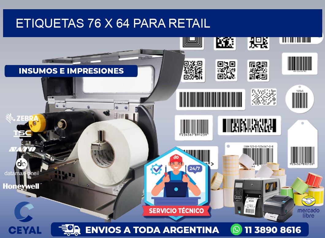 ETIQUETAS 76 x 64 PARA RETAIL