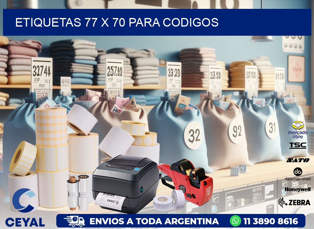 ETIQUETAS 77 x 70 PARA CODIGOS