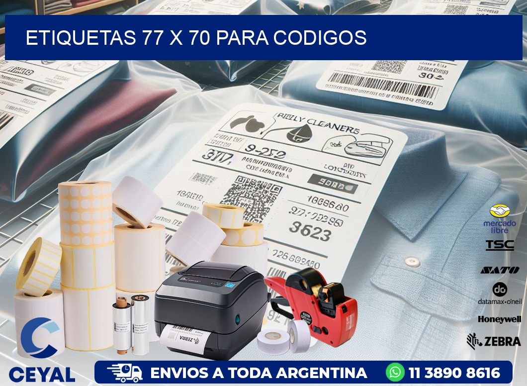 ETIQUETAS 77 x 70 PARA CODIGOS