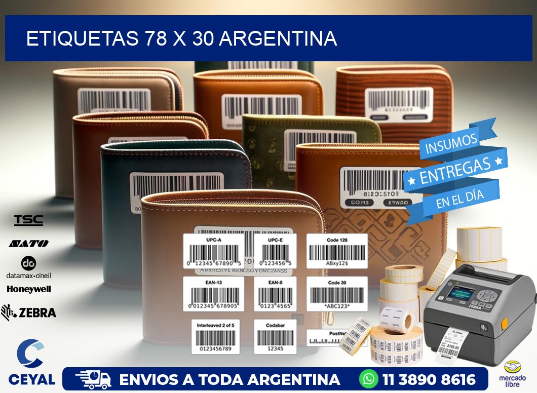 ETIQUETAS 78 x 30 ARGENTINA