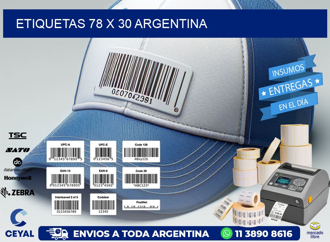 ETIQUETAS 78 x 30 ARGENTINA