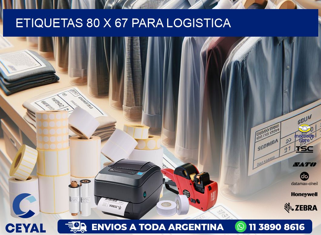 ETIQUETAS 80 x 67 PARA LOGISTICA