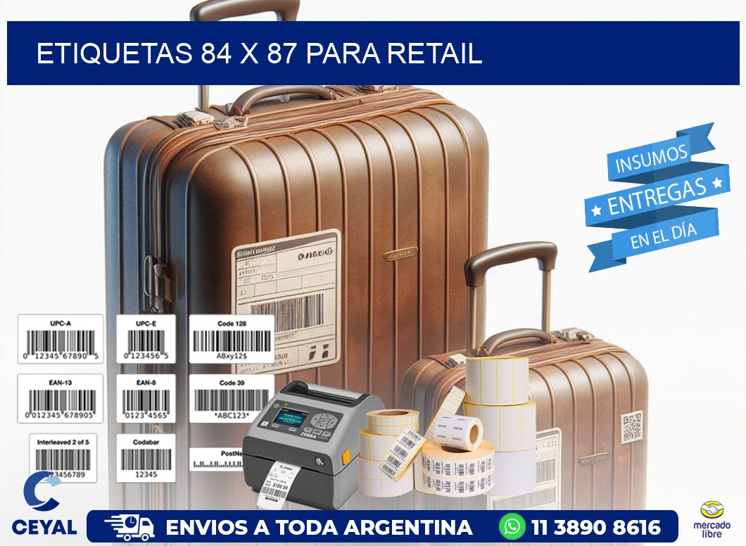 ETIQUETAS 84 x 87 PARA RETAIL