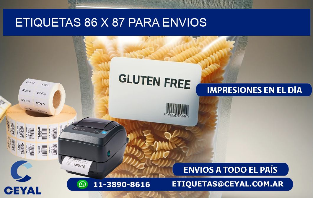 ETIQUETAS 86 x 87 PARA ENVIOS
