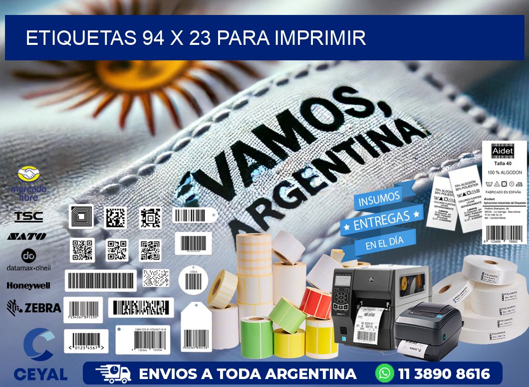 ETIQUETAS 94 x 23 PARA IMPRIMIR