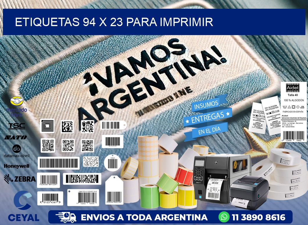 ETIQUETAS 94 x 23 PARA IMPRIMIR