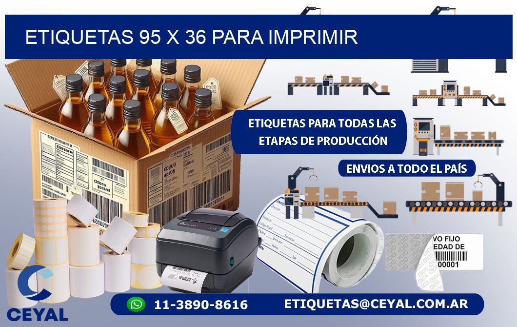 ETIQUETAS 95 x 36 PARA IMPRIMIR
