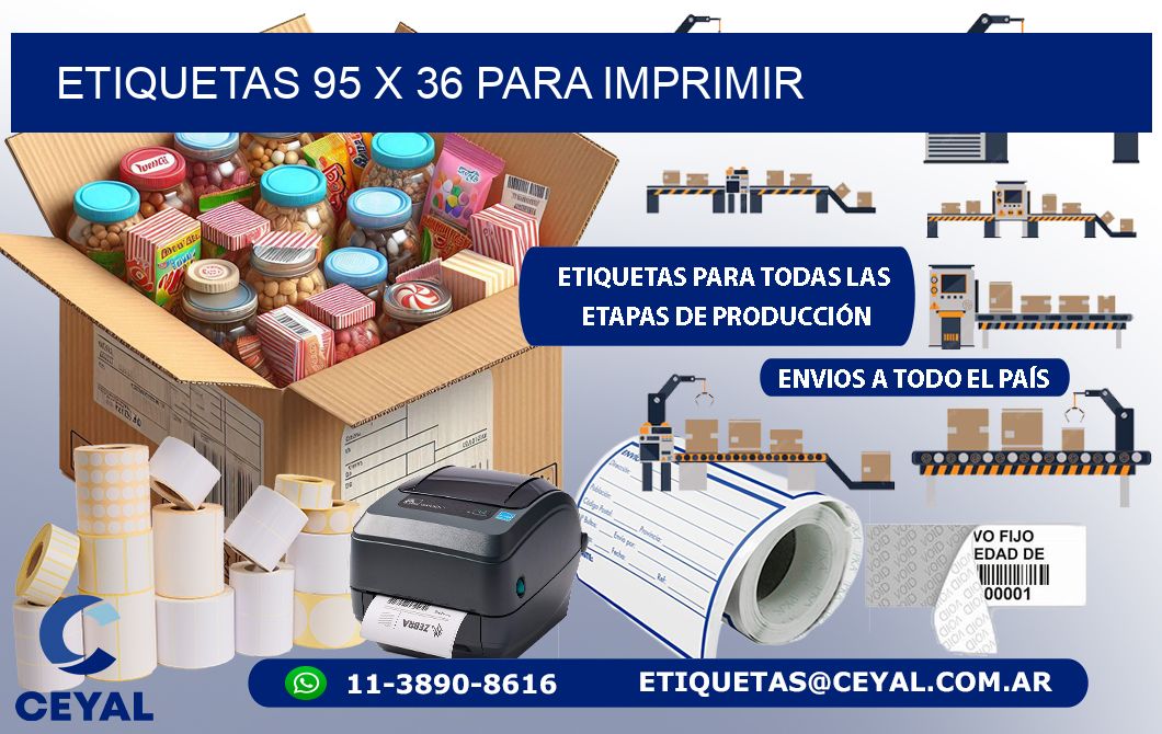 ETIQUETAS 95 x 36 PARA IMPRIMIR