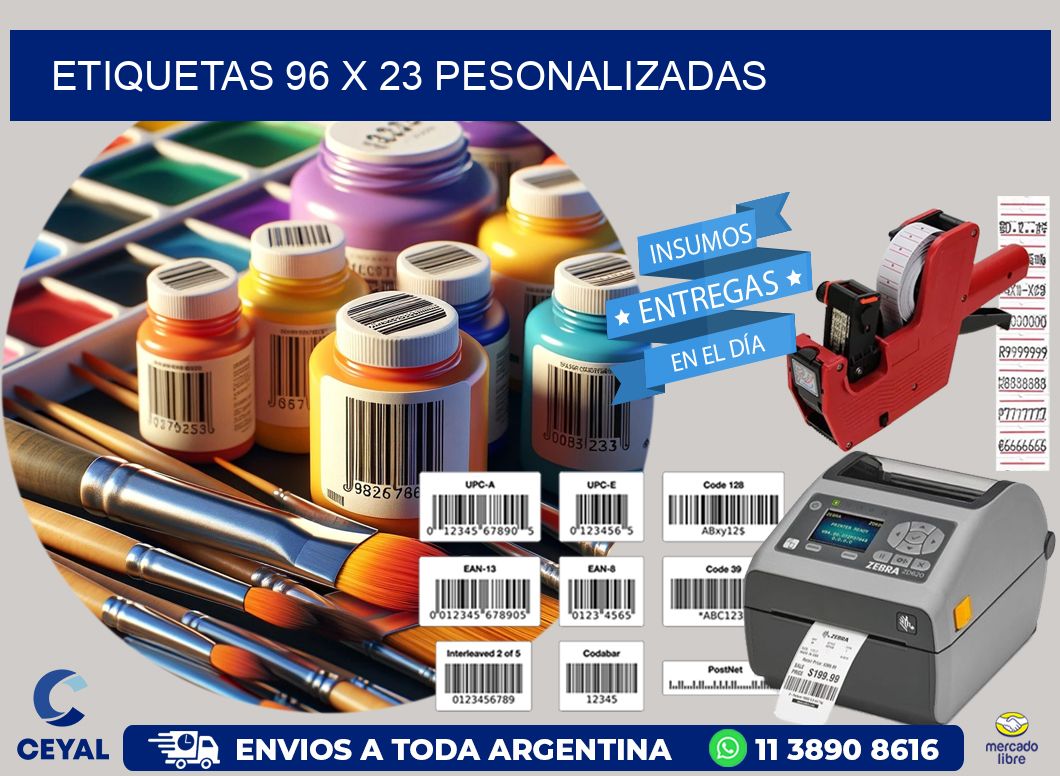ETIQUETAS 96 x 23 PESONALIZADAS