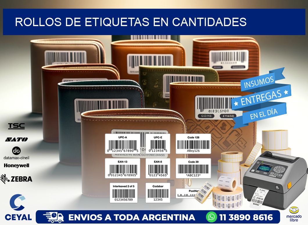 ROLLOS DE ETIQUETAS EN CANTIDADES