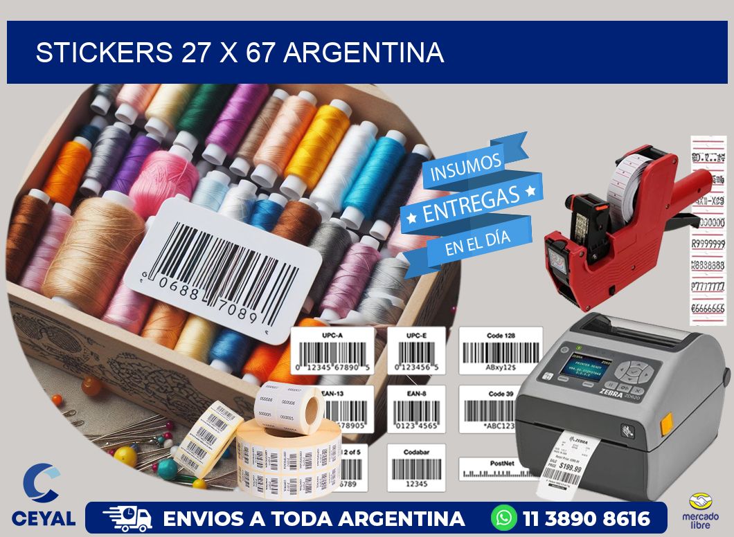 STICKERS 27 x 67 ARGENTINA