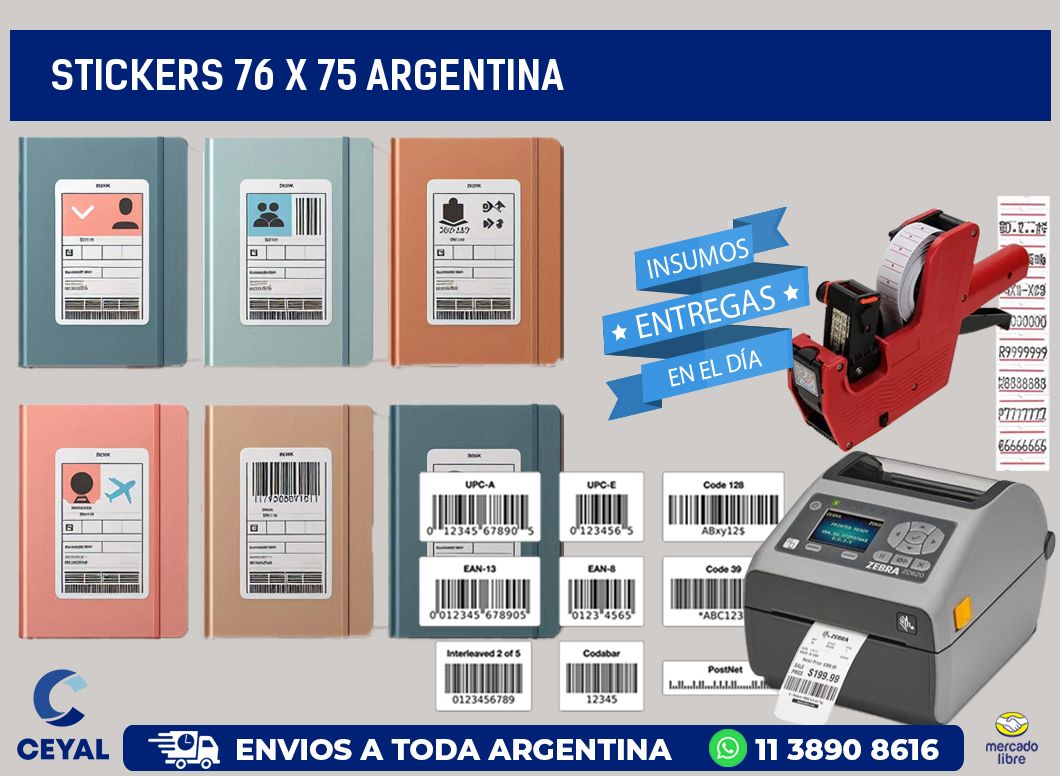 STICKERS 76 x 75 ARGENTINA