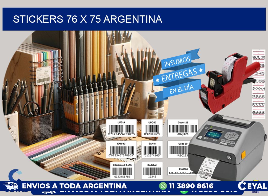 STICKERS 76 x 75 ARGENTINA