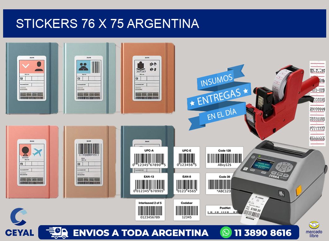 STICKERS 76 x 75 ARGENTINA
