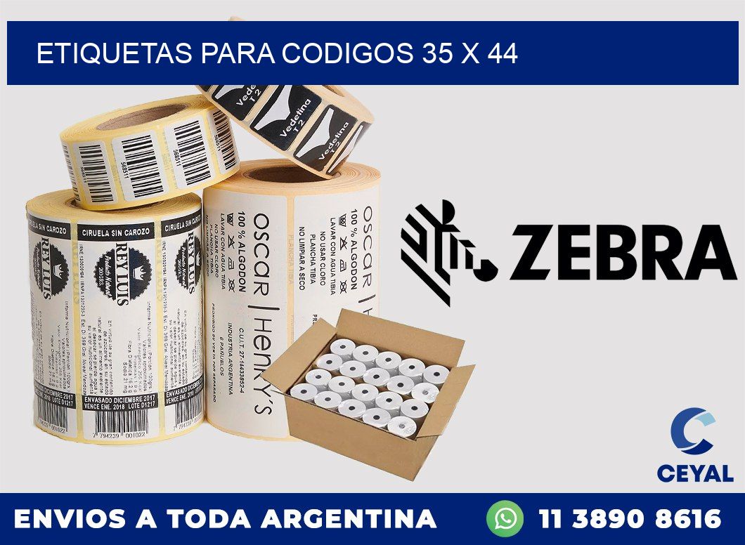 etiquetas para codigos 35 x 44