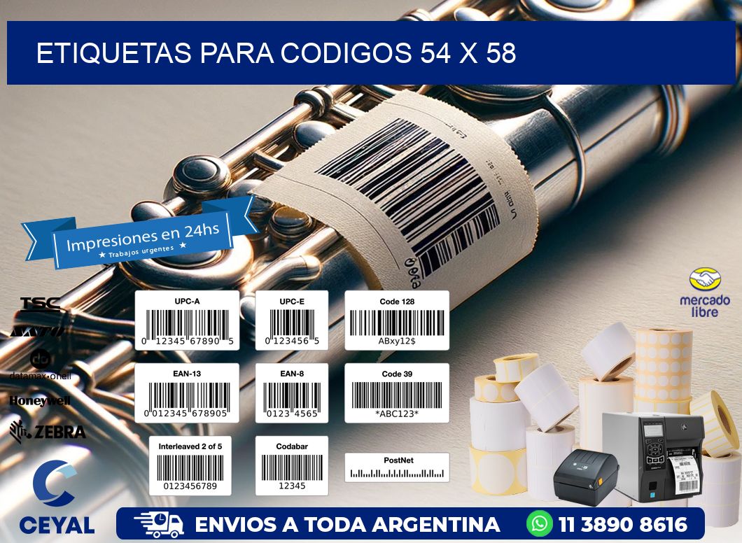 etiquetas para codigos 54 x 58