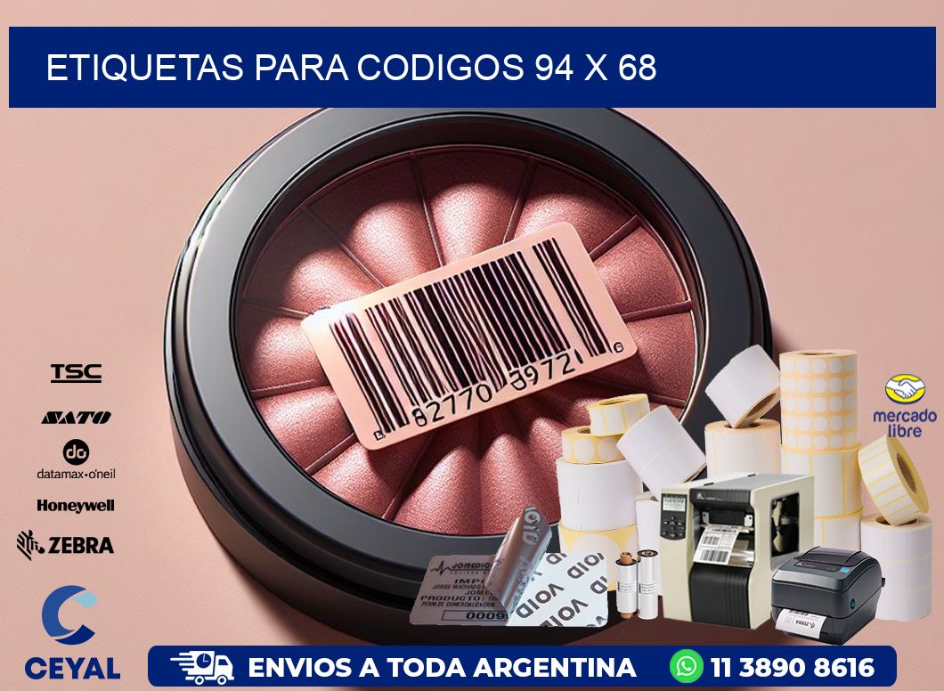 etiquetas para codigos 94 x 68