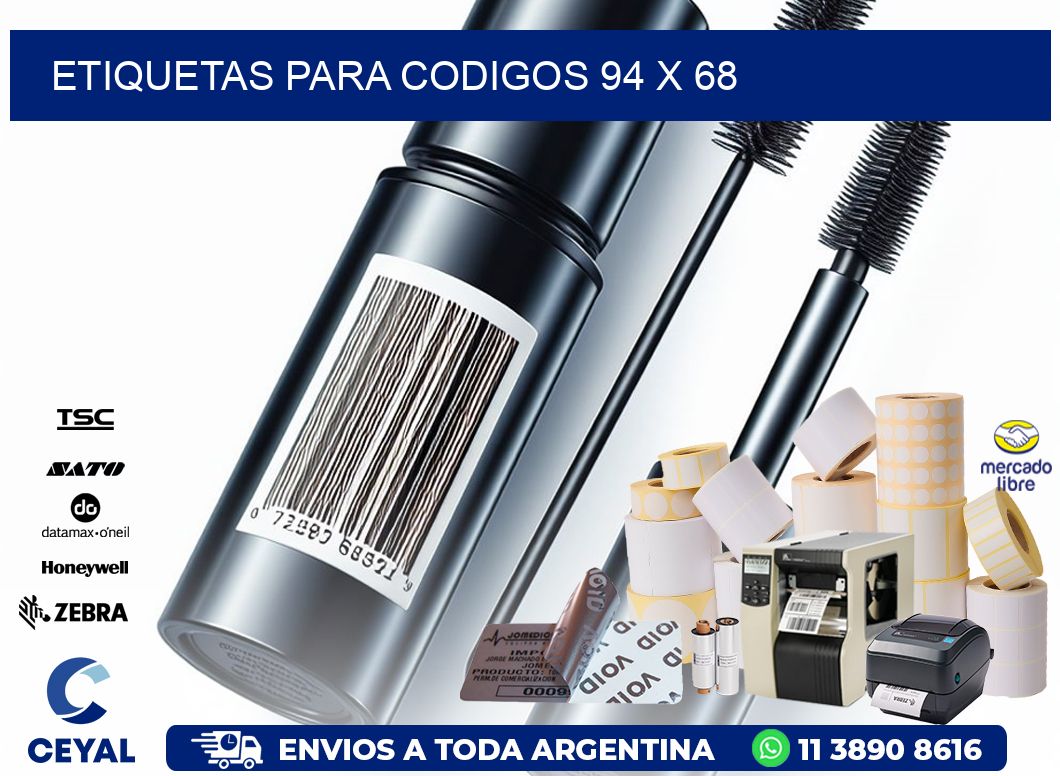 etiquetas para codigos 94 x 68