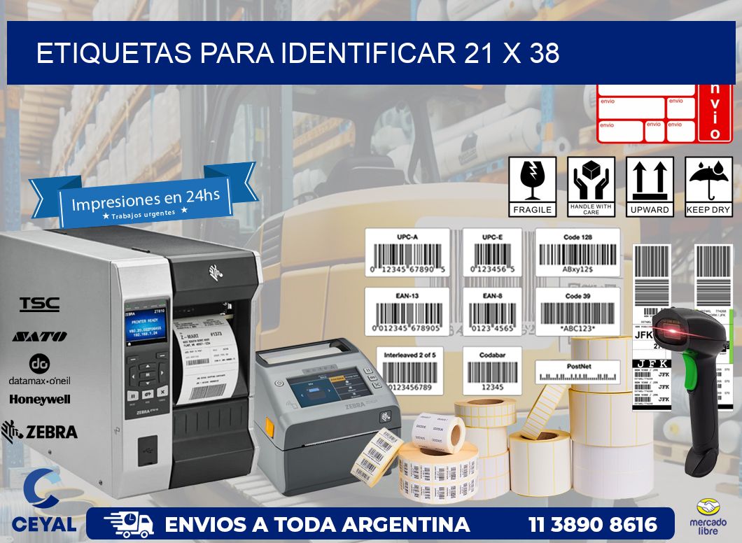 etiquetas para identificar 21 x 38