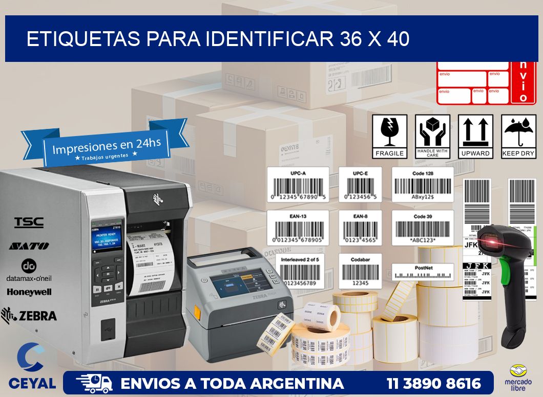 etiquetas para identificar 36 x 40