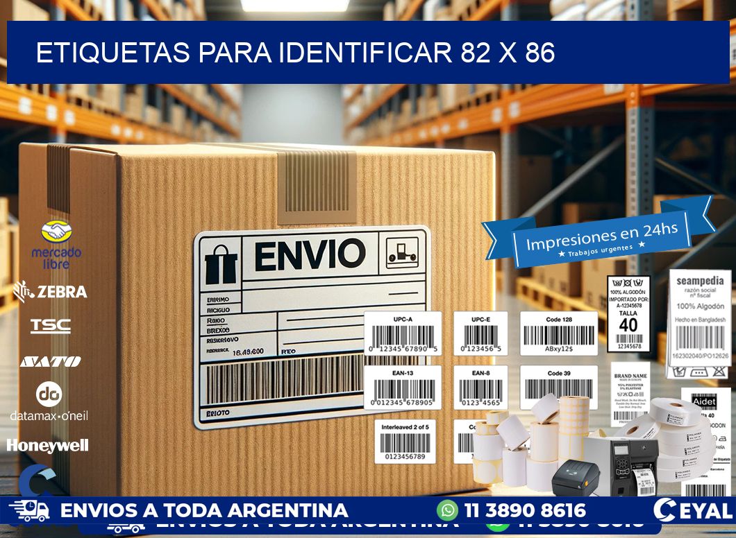 etiquetas para identificar 82 x 86