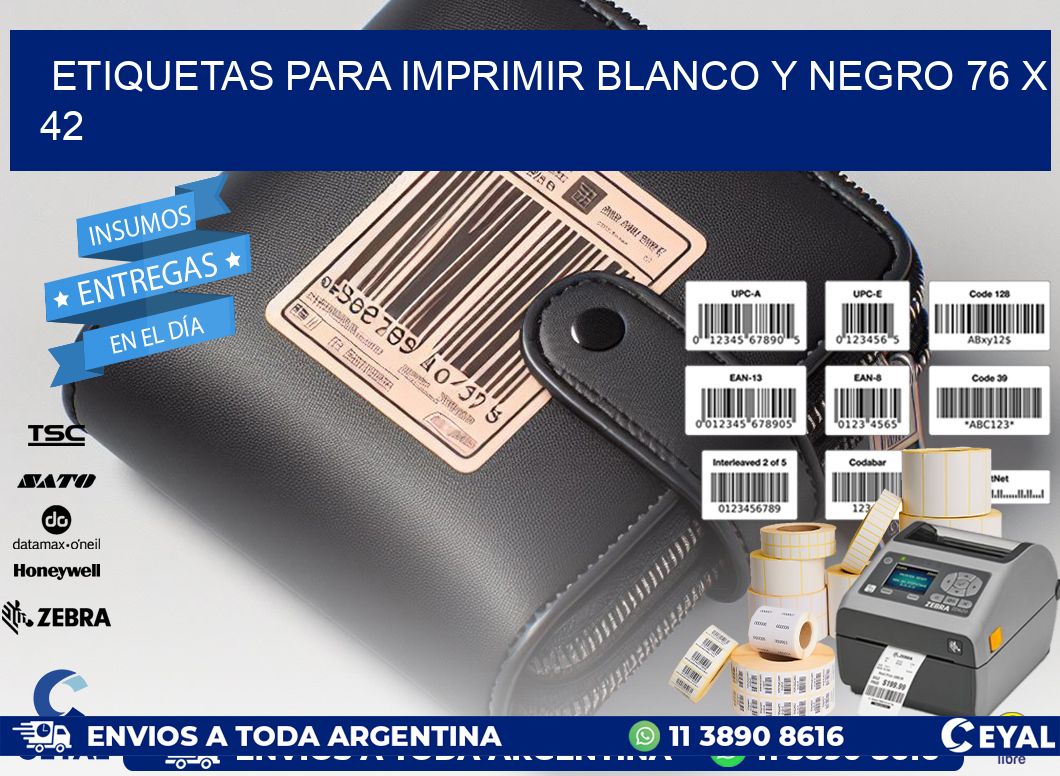 etiquetas para imprimir blanco y negro 76 x 42