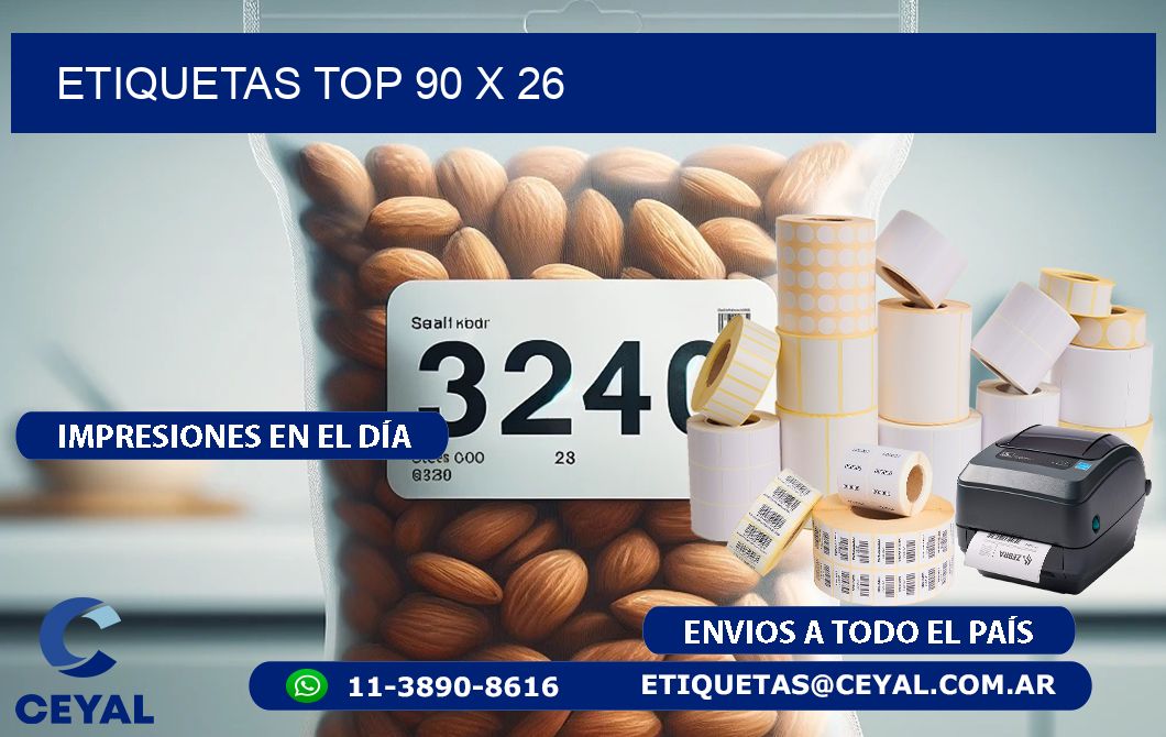 etiquetas top 90 x 26