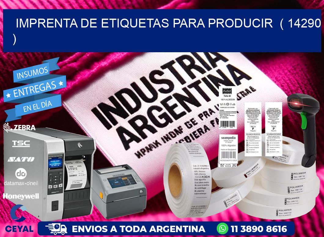 imprenta de etiquetas para producir  ( 14290 )