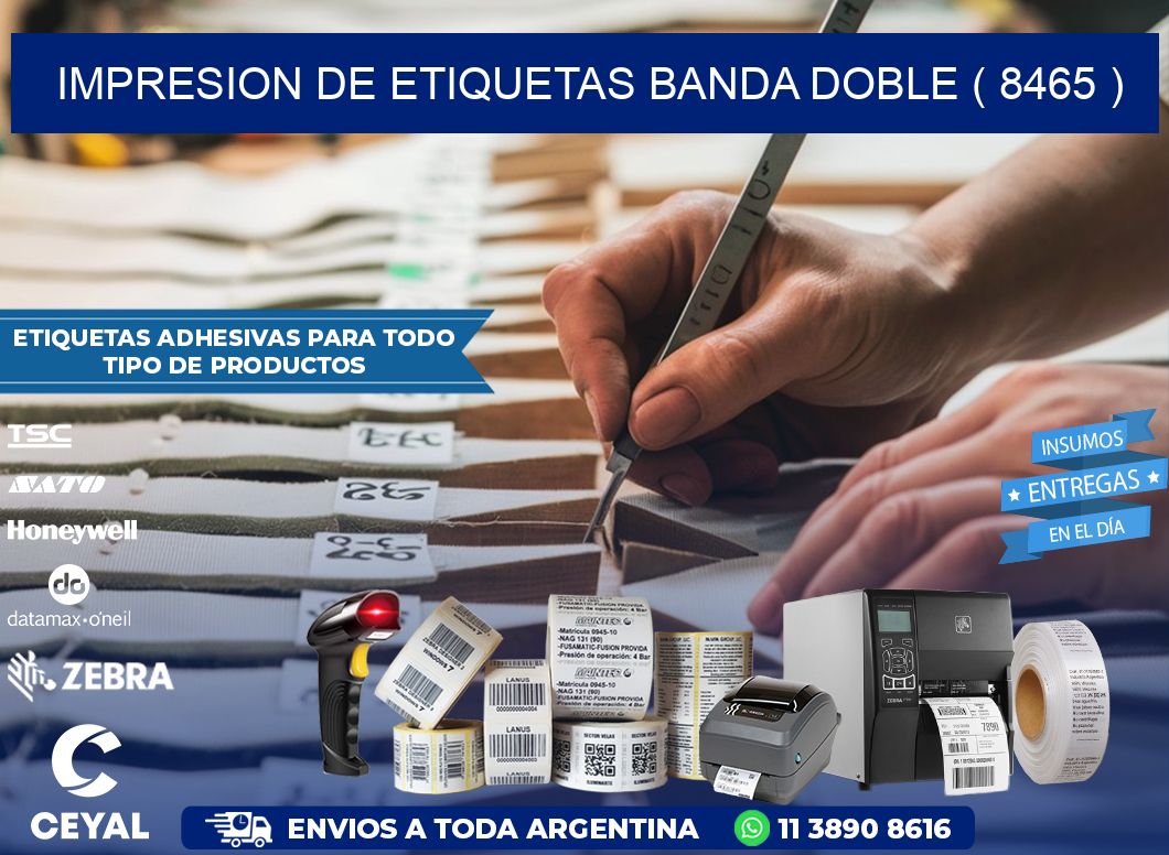 impresion de etiquetas banda doble ( 8465 )