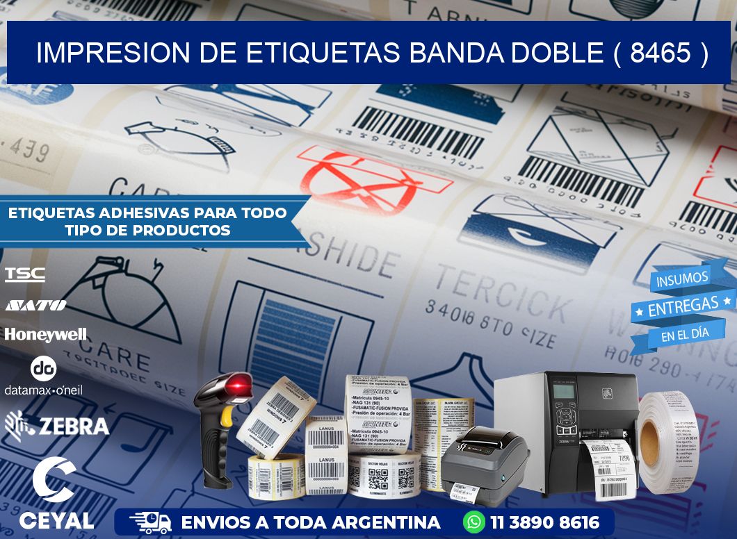 impresion de etiquetas banda doble ( 8465 )