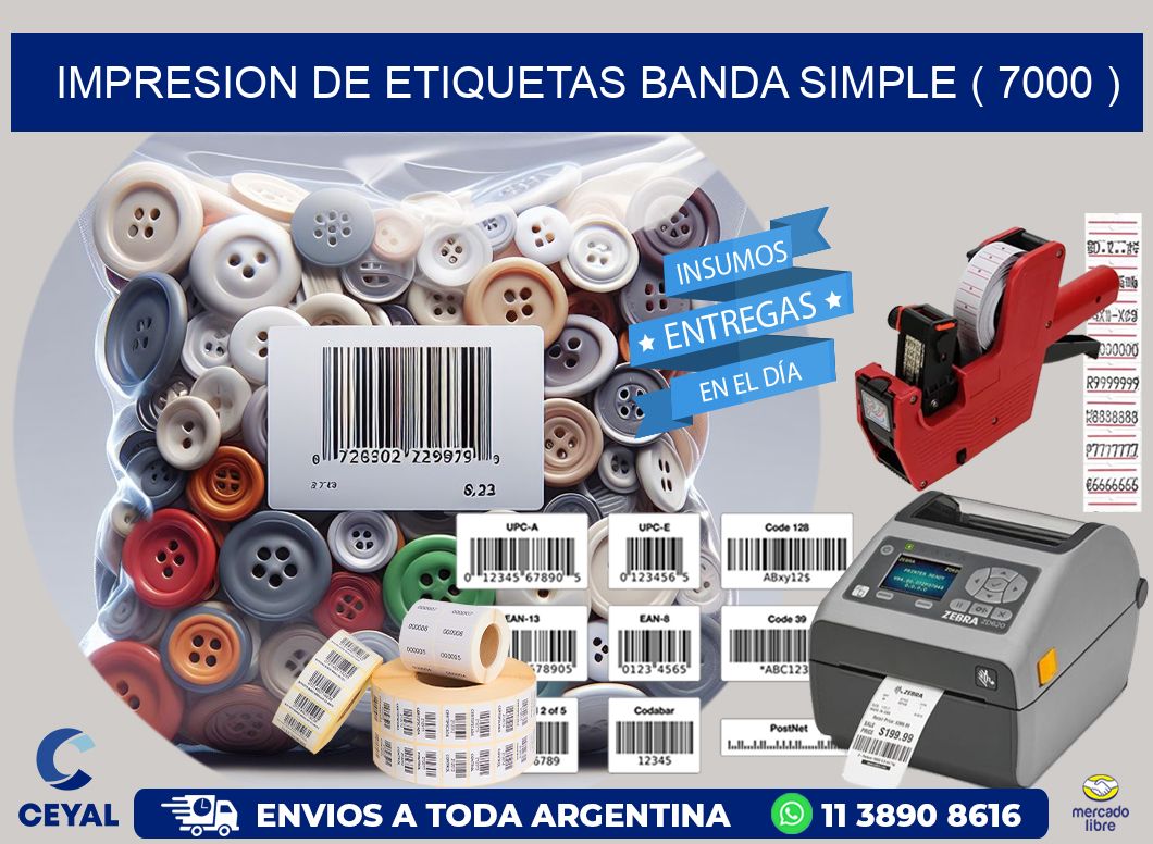 impresion de etiquetas banda simple ( 7000 )