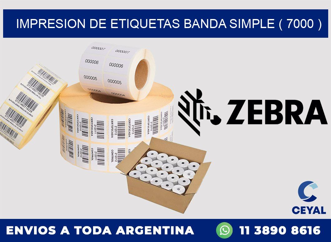impresion de etiquetas banda simple ( 7000 )