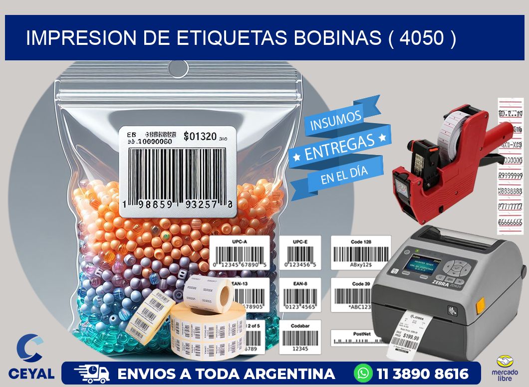 impresion de etiquetas bobinas ( 4050 )