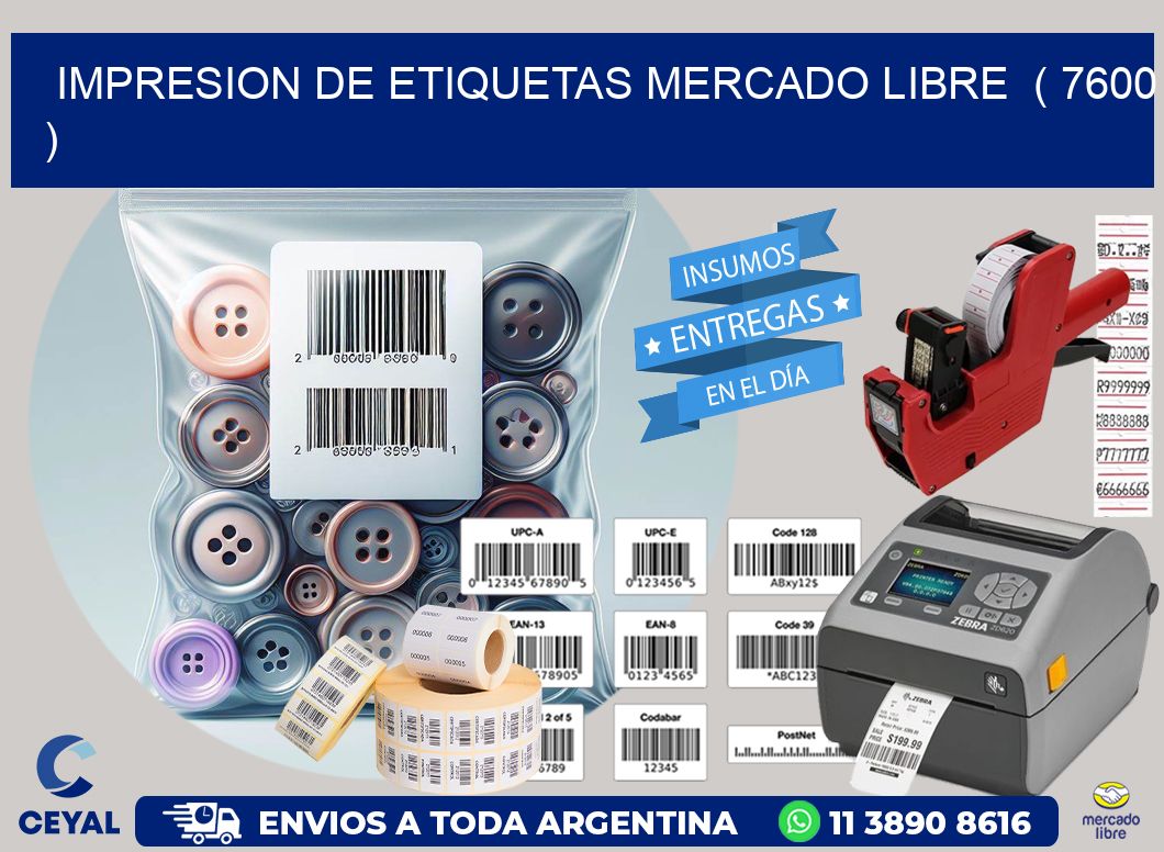 impresion de etiquetas mercado libre  ( 7600 )