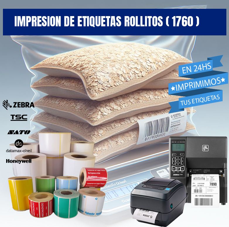 impresion de etiquetas rollitos ( 1760 )
