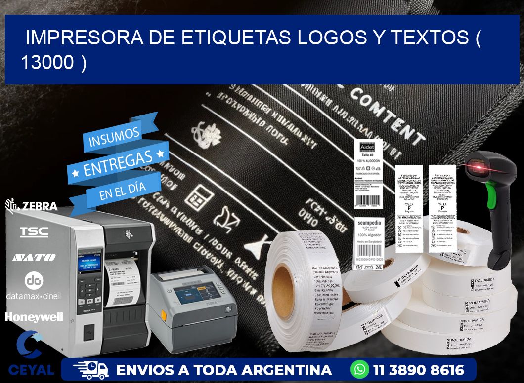 impresora de etiquetas logos y textos ( 13000 )