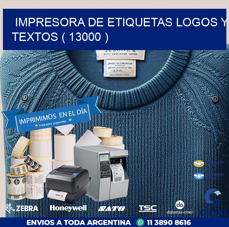 impresora de etiquetas logos y textos ( 13000 )
