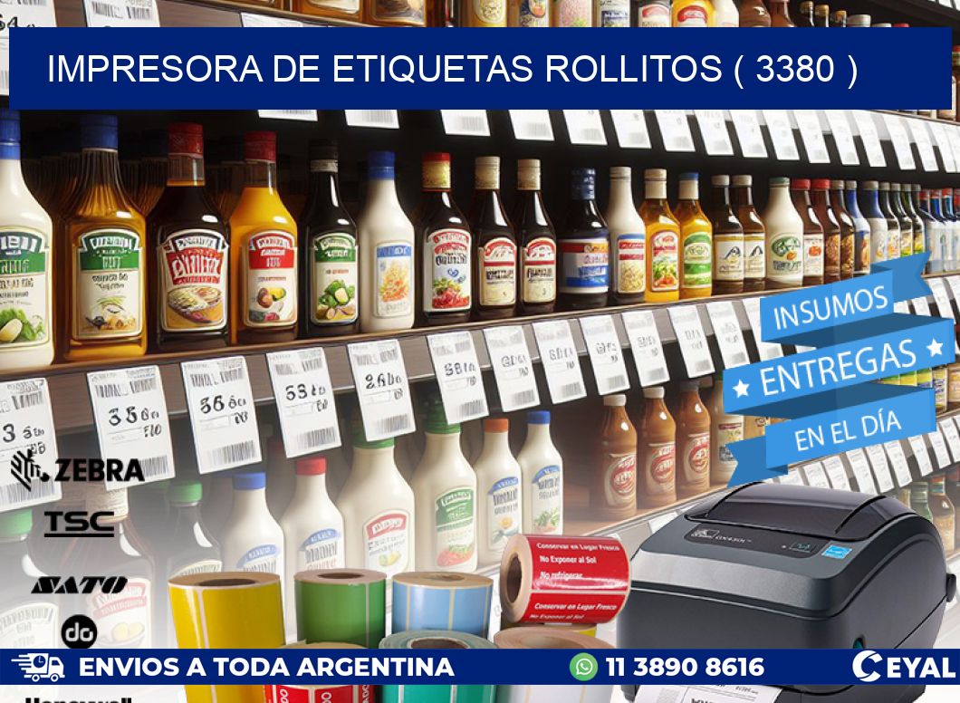 impresora de etiquetas rollitos ( 3380 )