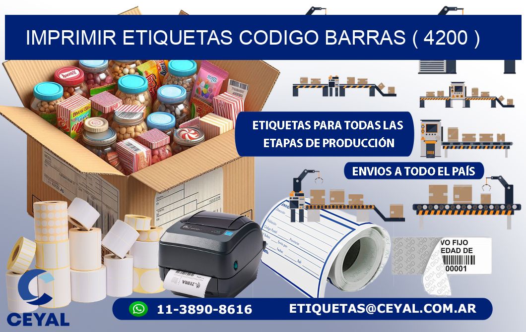 imprimir etiquetas codigo barras ( 4200 )