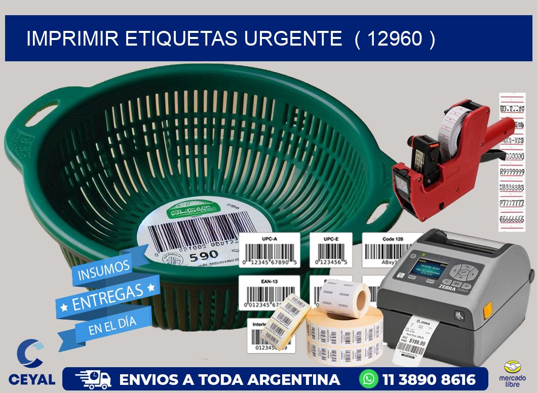 imprimir etiquetas urgente  ( 12960 )