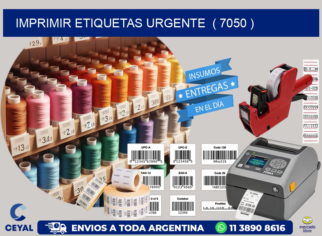 imprimir etiquetas urgente ( 7050 )