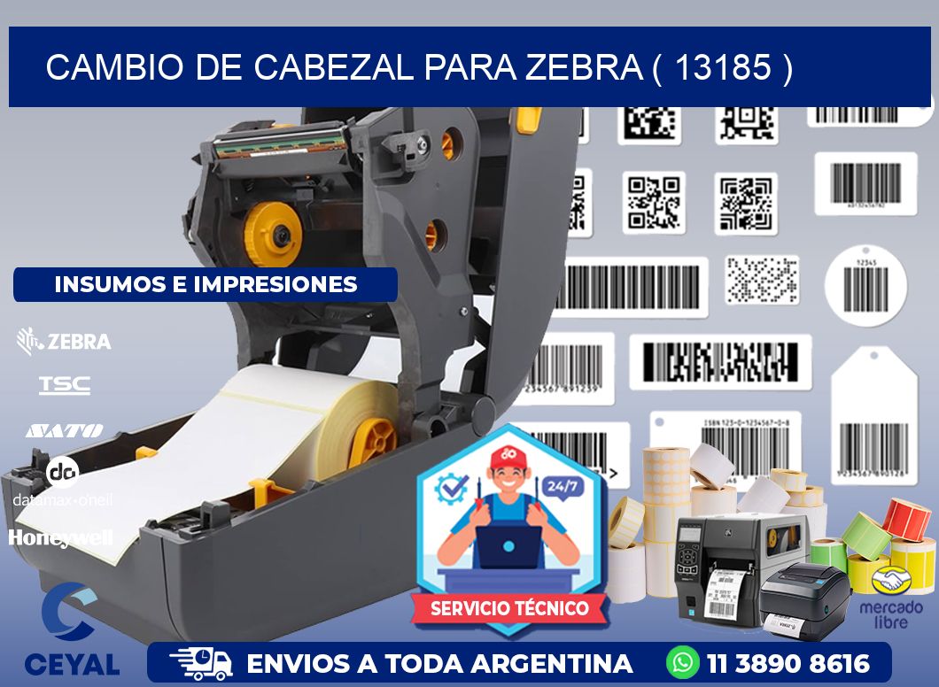 CAMBIO DE CABEZAL PARA ZEBRA ( 13185 )