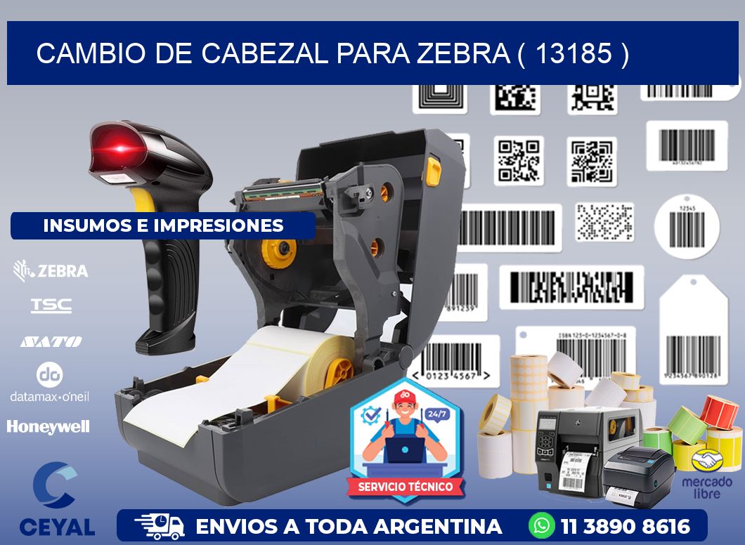 CAMBIO DE CABEZAL PARA ZEBRA ( 13185 )
