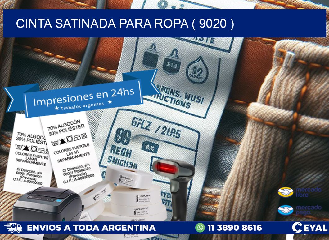 CINTA SATINADA PARA ROPA ( 9020 )