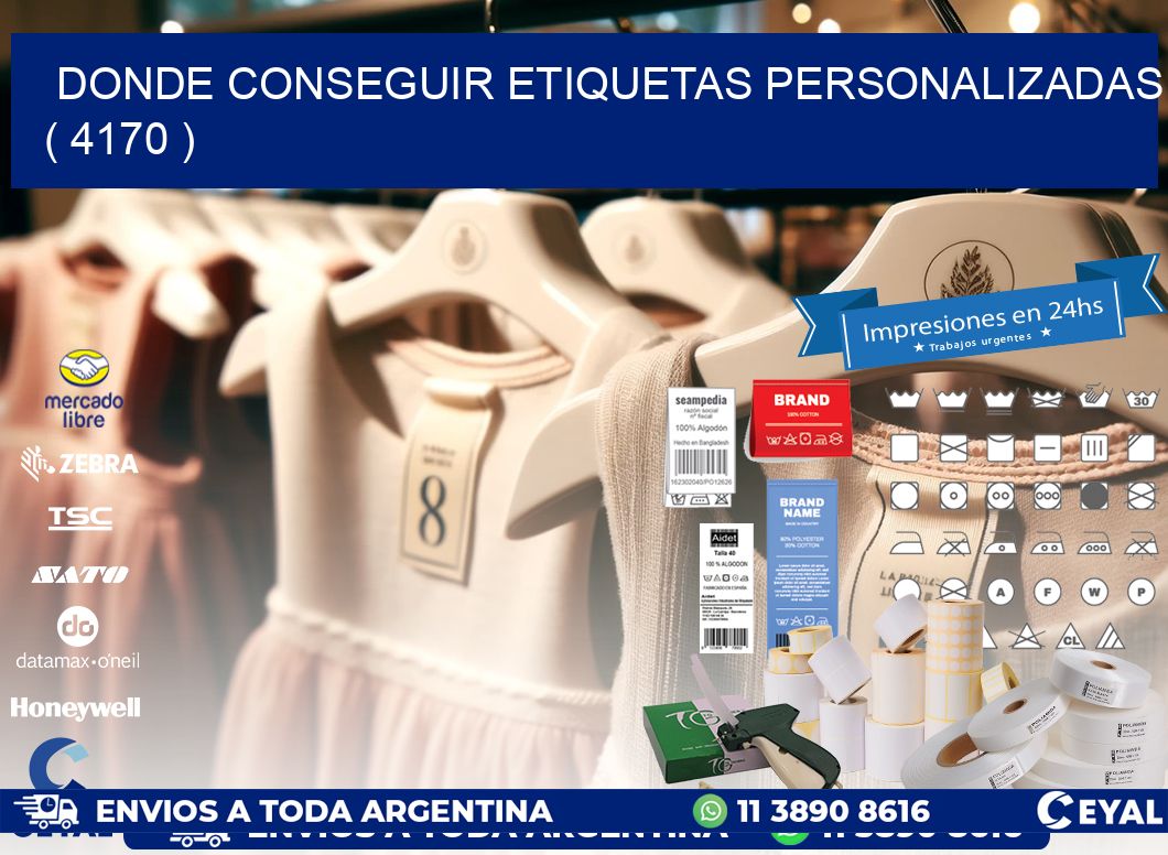 DONDE CONSEGUIR ETIQUETAS PERSONALIZADAS ( 4170 )