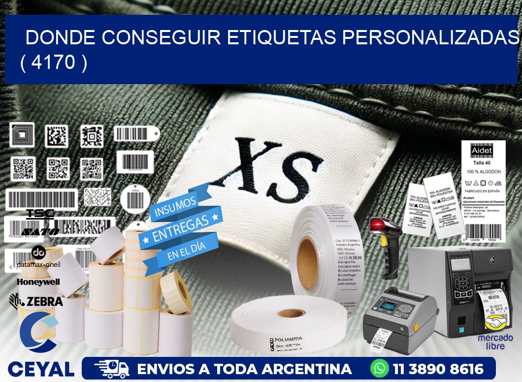 DONDE CONSEGUIR ETIQUETAS PERSONALIZADAS ( 4170 )